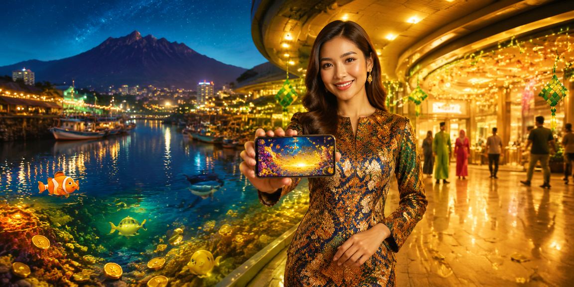 Interactive fishing game featuring Sabah-inspired batik motifs