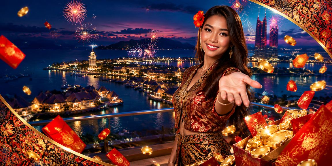 Red packet with Terengganu batik motif for Malaysian casino players
